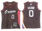 Nike Portland Trail Blazers #0 Damian Lillard Black 2021 City Jersey