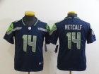 Youth Seattle Seahawks #14 DK Metcalf Navy Blue Limited Jersey