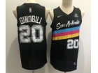 Nike San Antonio Spurs #20 Manu Ginóbili Black 2020-21 City Jersey