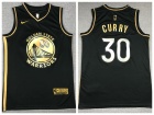 Golden State Warriors #30 Stephen Curry Black Golden 2021 Basketball Jersey