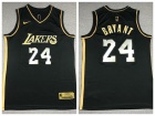 Los Angeles Lakers #24 Kobe Bryant Black Golden 2021 Basketball Jersey