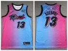 Nike Miami Heat #13 Bam Adebayo Blue/Pink City Jersey