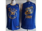 Nike Golden State Warriors #30 Stephen Curry Blue Throwback Jersey