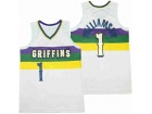 Zion Williamson #1 Griffins High School White City Basketball Jersey