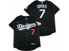 Nike Los Angeles Dodgers #7 Julio Urias Black Flex Base Jersey