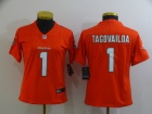 Womens Miami Dolphins #1 Tua Tagovailoa Orange Limited Jersey