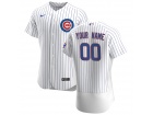 Chicago Cubs Nike White Royal 2020 Home Authentic Custom Jersey