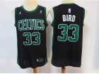 Jordan Boston Celtics #33 Larry Bird Black Jersey