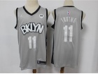 Jordan Brooklyn Nets #11 Kyrie Irving Gray Jersey