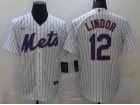 Nike New York Mets #12 Francisco Lindor White Cool Base Jersey