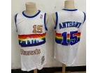 Denver Nuggets #15 Nikola Jokic White Rainbow Throwback Jersey