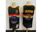 Denver Nuggets #3 Allen Iverson Black Rainbow Throwback Jersey