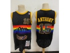 Denver Nuggets #15 Carmelo Anthony Black Rainbow Throwback Jersey