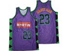 Marty Mar #23 Purple Martin Basketball Jersey