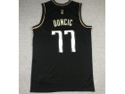 Dallas Mavericks #77 Luka Doncic Black Golden 2021 Jersey