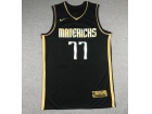 Dallas Mavericks #77 Luka Doncic Black Golden 2021 Jersey