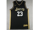 Los Angeles Lakers #23 LeBron James Black Golden 2021 Jersey