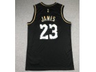 Los Angeles Lakers #23 LeBron James Black Golden 2021 Jersey