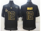 Tampa Bay Buccaneers #12 Tom Brady Black Golden Anthracite Limited Jersey