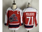 Adidas Columbus Blue Jacket #71 Nick Foligno Retro Red Hockey Jersey