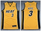 Nike Miami Heat #3 Dwyane Wade Yellow 2021 Earned Jersey