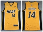 Nike Miami Heat #14 Tyler Herro Yellow 2021 Earned Jersey