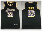 Nike Los Angeles Lakers #23 LeBron James Black 2021 Earned Jersey