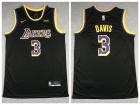 Nike Los Angeles Lakers #3 Anthony Davis Black 2021 Earned Jersey