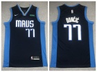 Nike Dallas Mavericks #77 Luka Doncic Navy Blue 2021 Earned Jersey