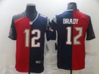 Tampa Bay Buccaneers X New England Patriots #12 Tom Brady Red/Blue Split Limited Jersey