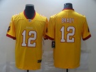 Tampa Bay Buccaneers #12 Tom Brady Yellow Vapor Limited Jersey