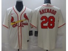 Nike St. Louis Cardinals #28 Nolan Arenado Cream Cool Base Jersey