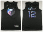 Nike Memphis Grizzlies #12 Ja Morant 2021 HWC Iridescent Black Jersey