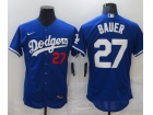 Nike Los Angeles Dodgers #27 Trevor Bauer Blue FlexBase Jerseys