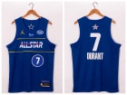 Jordan Brooklyn Nets #7 Kevin Durant Blue 2021 All Star Jersey