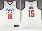 Denver Nuggets #15 Nikola Jokic White 2021 Earned Jersey