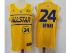 Jordan Los Angeles Lakers #24 Kobe Bryant Yellow 2021 All Star Jersey