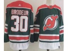 New Jersey Devils #30 Martin Brodeur Green Retro Hockey Jersey