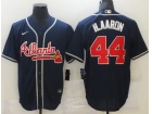 Nike Atlanta Braves #44 Hank Aaron Blue Cool Base Jersey