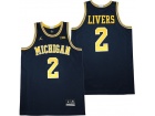 Michigan Wolverines #2 Isaiah Livers Navy Blue Basketball Jersey