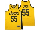 Iowa Hawkeyes #55 Luka Garza Yellow Basketball Jersey