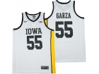 Iowa Hawkeyes #55 Luka Garza White Basketball Jersey