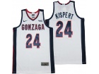 Gonzaga Bulldogs #24 Corey Kispert White Basketball Jersey