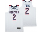 Gonzaga Bulldogs #2 Drew Timme White Basketball Jersey