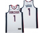 Gonzaga Bulldogs #1 Jalen Suggs White Basketball Jersey