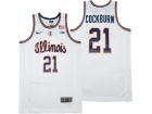 Illinois Fighting Illini #21 Kofi Cockburn White College Basketball Jersey