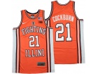 Illinois Fighting Illini #21 Kofi Cockburn Orange College Basketball Jersey