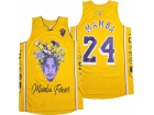 Los Angeles Lakers #24 MAMBA Yellow Mamba Forever Jersey