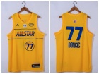 Jordan Dallas Mavericks #77 Luka Doncic Yellow 2021 All Star Jersey