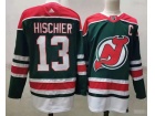 Adidas New Jersey Devils #13 Nico Hischier Green Retro Jersey